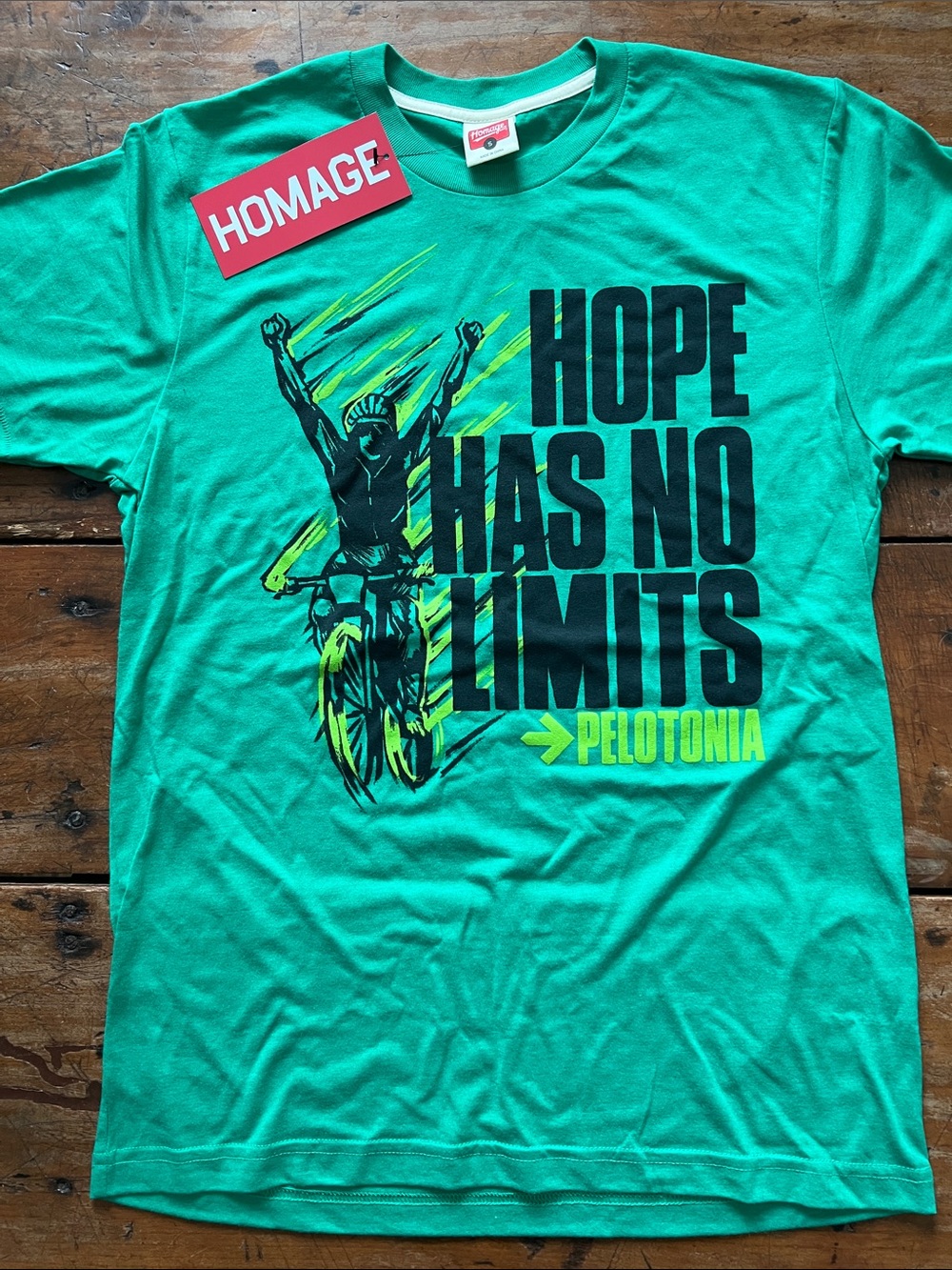 Homage Pelotonia Green 'Hope Has No Limits' Graphic Tee - Size Small